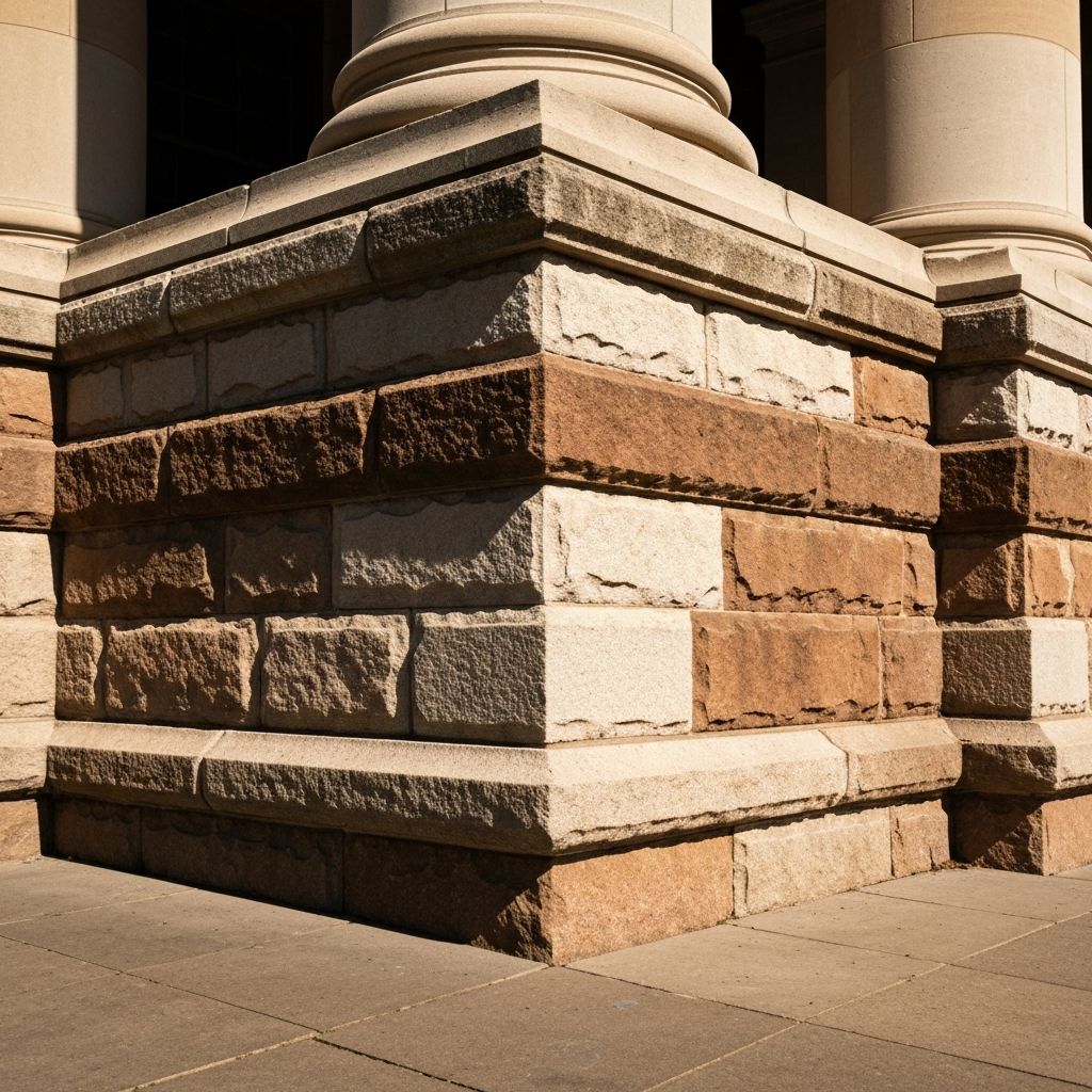 Stone texture with natural patterns and earth tones showing solid structural foundation